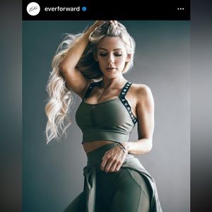 EVR FWD 3pc SET LARGE- Olive Green leggings bra & jacket